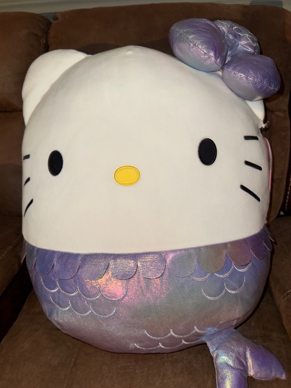 Hello Kitty XL 24 inch Mermaid Squishmallow Iridescent Purple Mermaid Plush